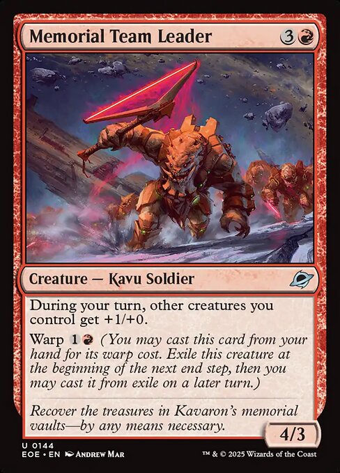 EOE, Memorial Team Leader, Standard, 144, U, Near Mint, (Foil), EN