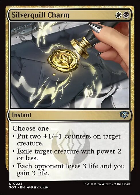 SOS, Silverquill Charm, Standard, 225, U, Near Mint, Normal, EN