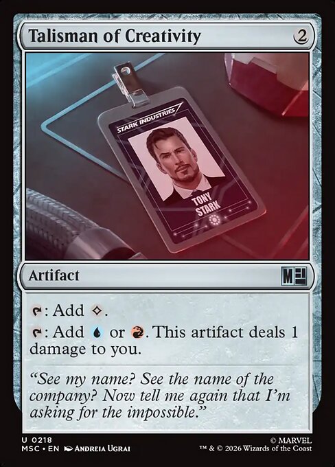 MSC, Talisman of Creativity, Standard, 218, U, Near Mint, {Surge Foil}, EN