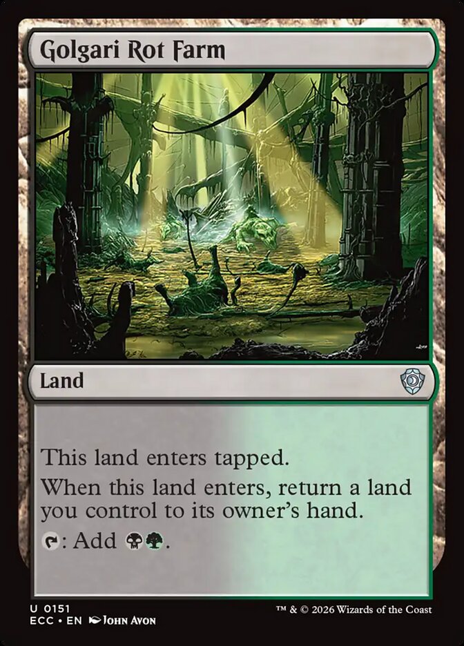 ECC, Golgari Rot Farm, Standard, 151, U, Near Mint, Normal, EN
