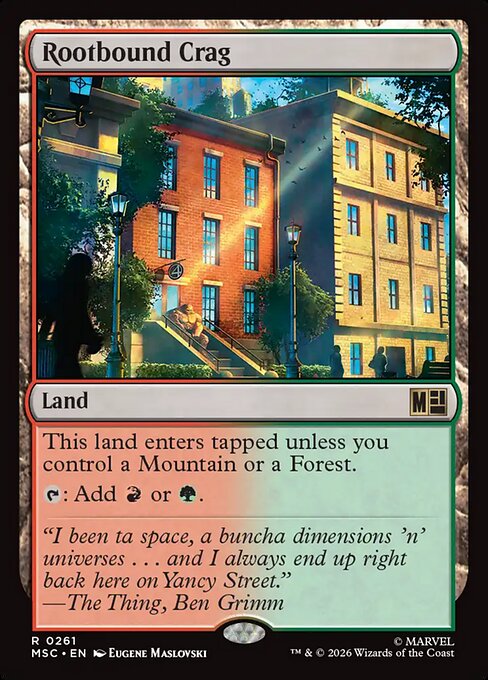 MSC, Rootbound Crag, Standard, 261, R, Near Mint, Normal, EN
