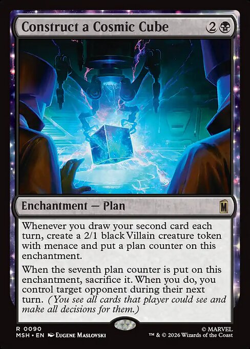 MSH, Construct a Cosmic Cube, Standard, 90, R, Near Mint, (Foil), EN