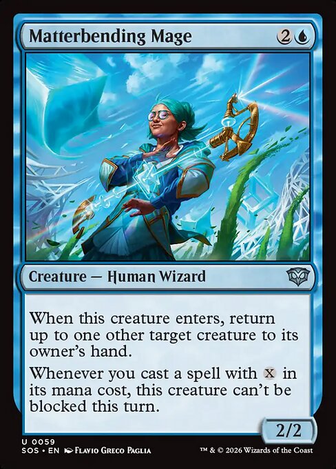 SOS, Matterbending Mage, Standard, 59, U, Near Mint, Normal, EN