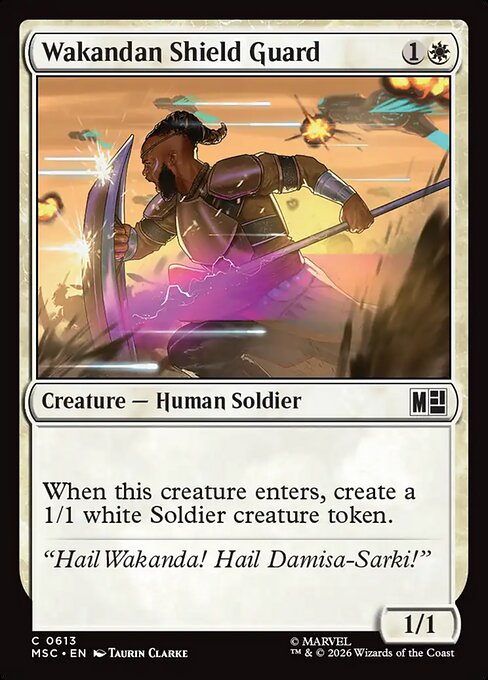 MSC, Wakandan Shield Guard, Standard, 613, C, Near Mint, Normal, EN