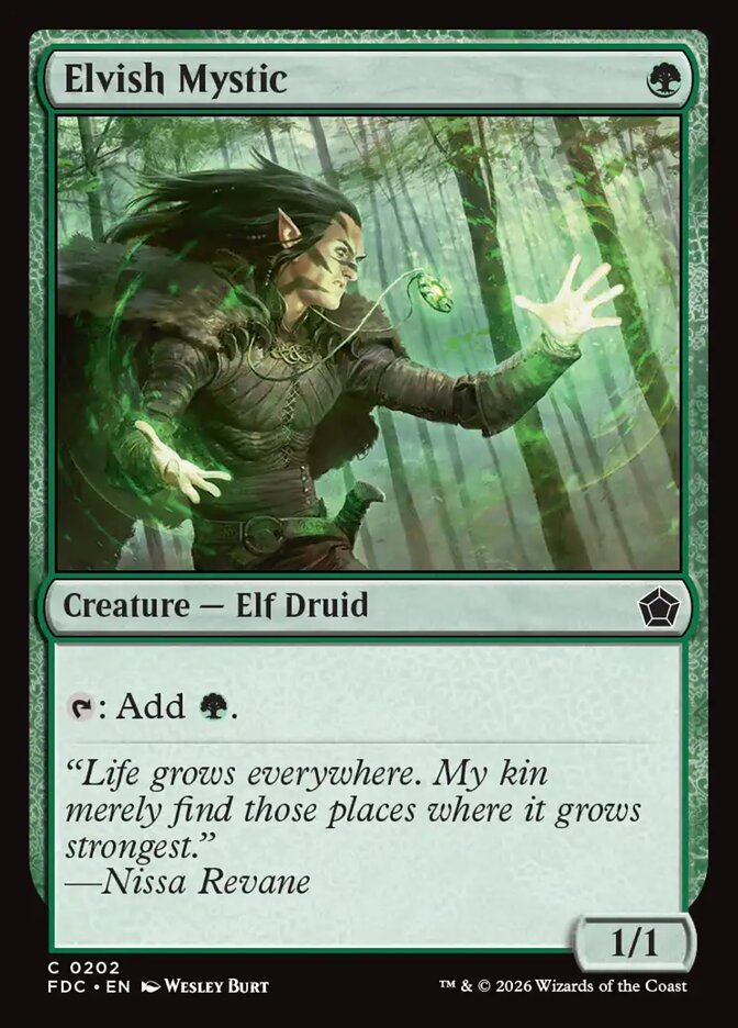 FDC, Elvish Mystic, Standard, 202, C, Near Mint, Normal, EN
