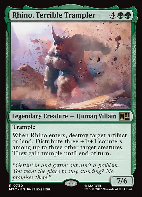 MSC, Rhino, Terrible Trampler, Standard, 730, R, Near Mint, Normal, EN