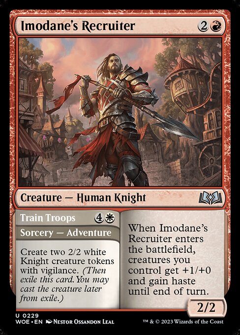 WOE, Imodane's Recruiter // Train Troops, Standard, 229, U, Near Mint, (Foil), EN