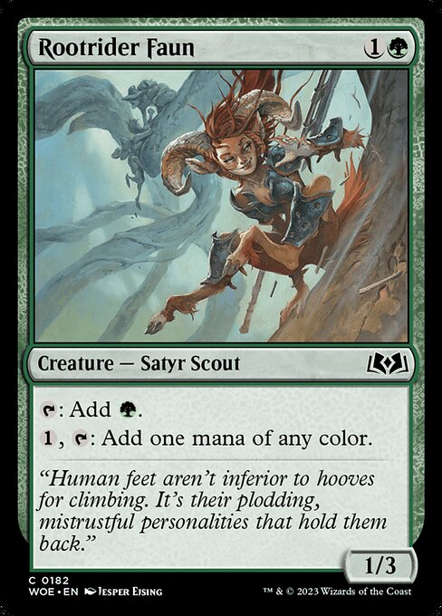WOE, Rootrider Faun, Standard, 182, C, Near Mint, Normal, EN