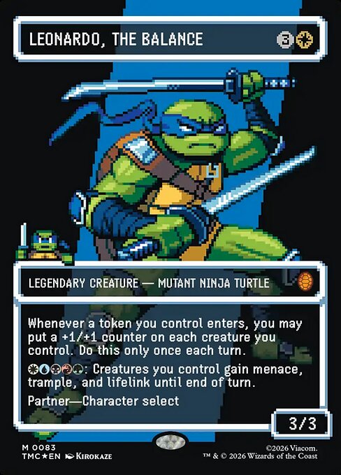 TMC, Leonardo, the Balance, (Borderless), 83, M, Near Mint, (Surge Foil), EN