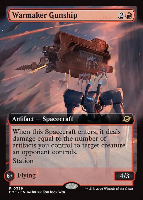 EOE, Warmaker Gunship, (Extended Art), 339, R, Near Mint, Normal, EN