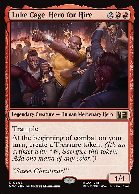 MSC, Luke Cage, Hero for Hire, Standard, 696, R, Near Mint, Normal, EN