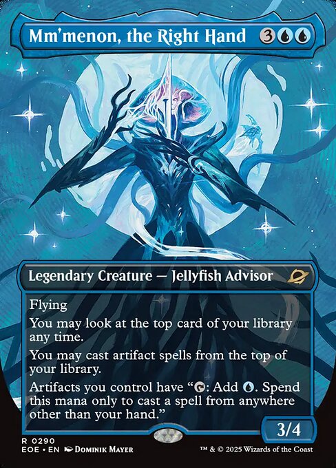 EOE, Mm'menon, the Right Hand, (Borderless), 290, R, Near Mint, (Foil), EN