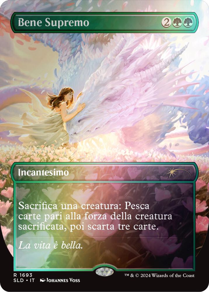 SLD, Greater Good - "Bene Supremo", (Borderless), (Italian), 1693, R, Near Mint, (Rainbow Foil), IT