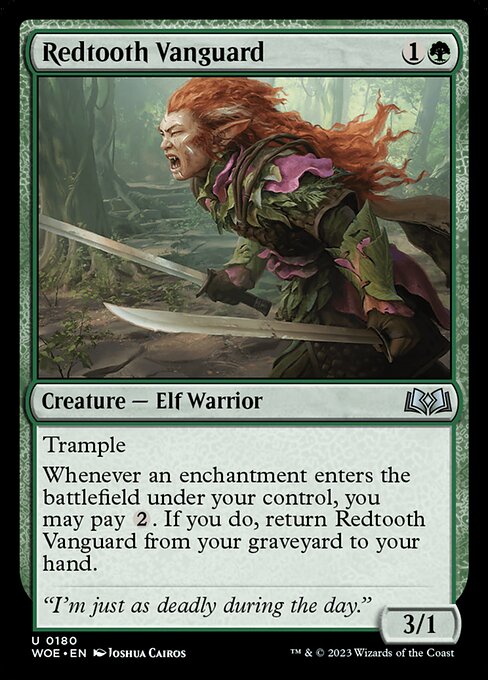 WOE, Redtooth Vanguard, Standard, 180, U, Near Mint, (Foil), EN