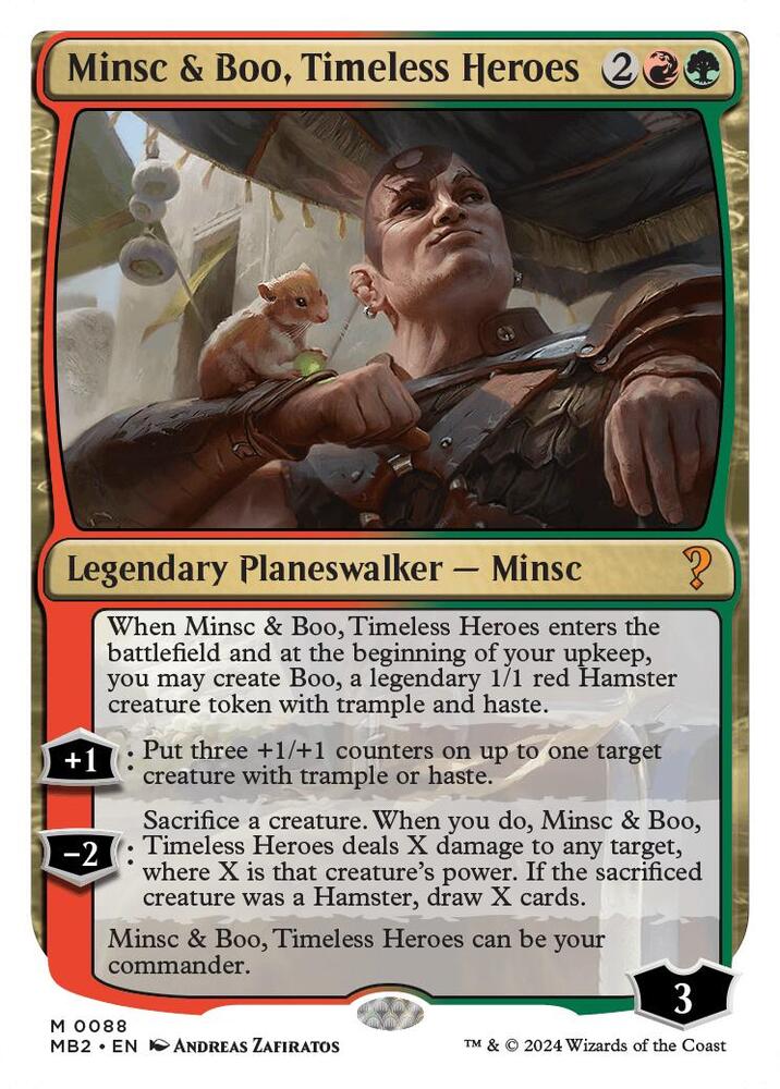 MB2, Minsc & Boo, Timeless Heroes, (White Border), 88, M, Near Mint, Normal, EN
