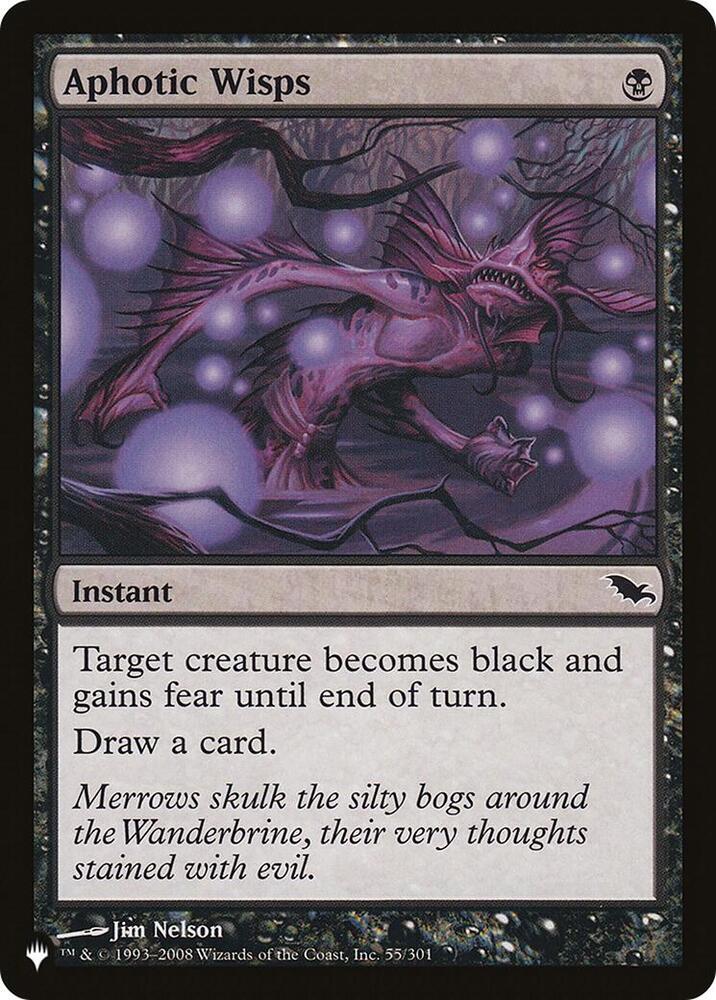 LIST, Aphotic Wisps, Standard, 55, C, Lightly Played, Normal, EN