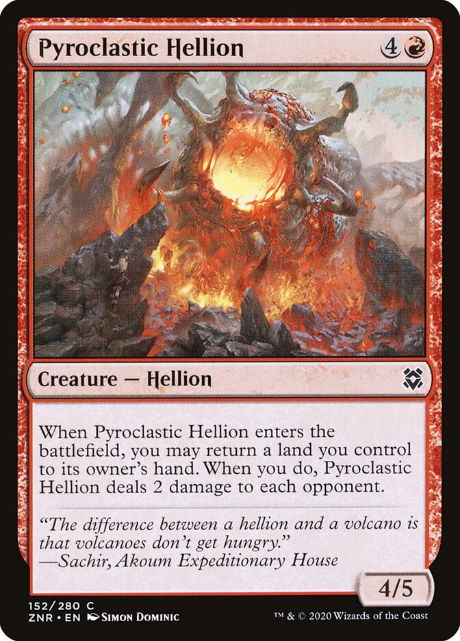 ZNR, Pyroclastic Hellion, Standard, 152, C, Near Mint, Normal, EN