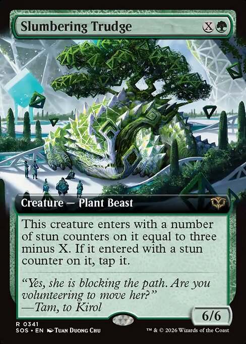 SOS, Slumbering Trudge, (Extended Art), 341, R, Near Mint, (Foil), EN