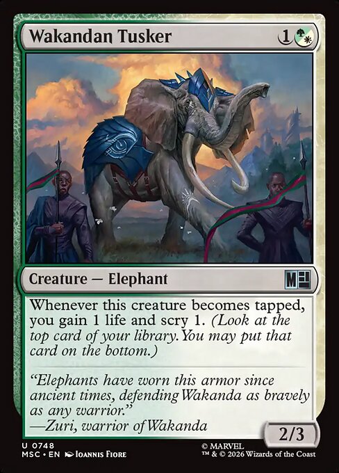 MSC, Wakandan Tusker, Standard, 748, U, Near Mint, Normal, EN