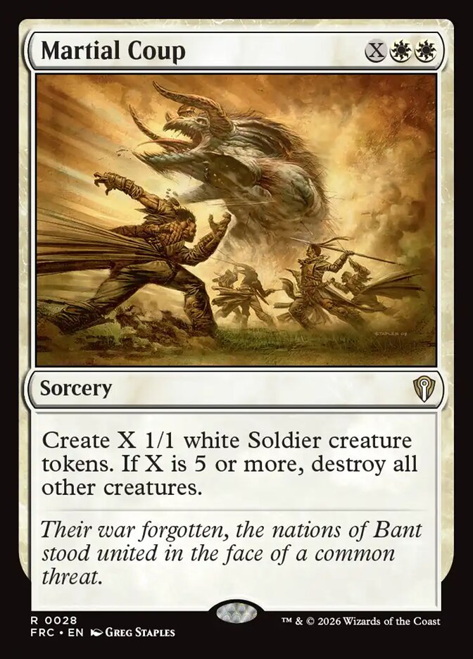 FRC, Martial Coup, Standard, 28, R, Near Mint, Normal, EN