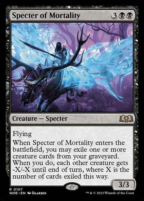 WOE, Specter of Mortality, Standard, 107, R, Near Mint, Normal, EN