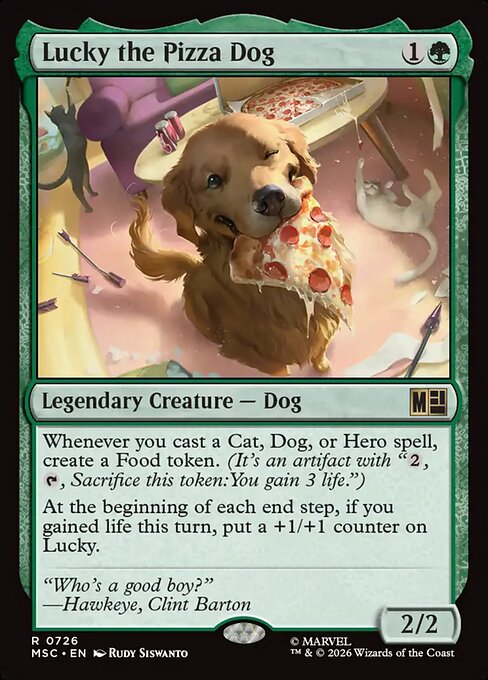 MSC, Lucky the Pizza Dog, Standard, 726, R, Near Mint, Normal, EN