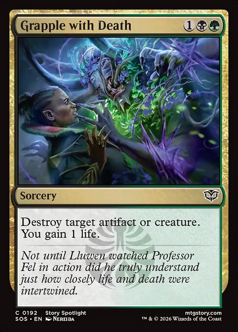 SOS, Grapple with Death, Standard, 192, C, Near Mint, Normal, EN