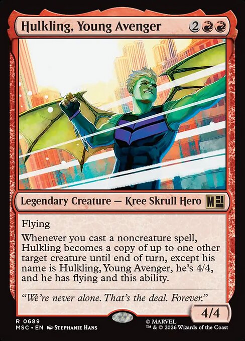 MSC, Hulkling, Young Avenger, Standard, 689, R, Near Mint, Normal, EN