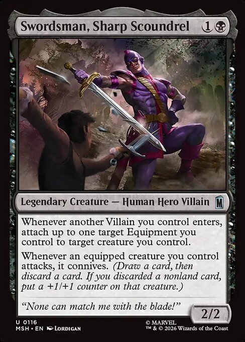 MSH, Swordsman, Sharp Scoundrel, Standard, 116, U, Near Mint, (Foil), EN
