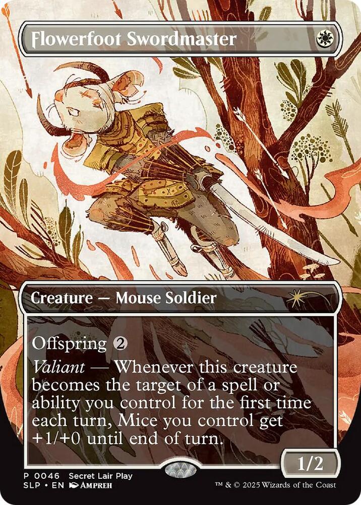 SLP, Flowerfoot Swordmaster, (Borderless), 46, P, Near Mint, Normal, EN