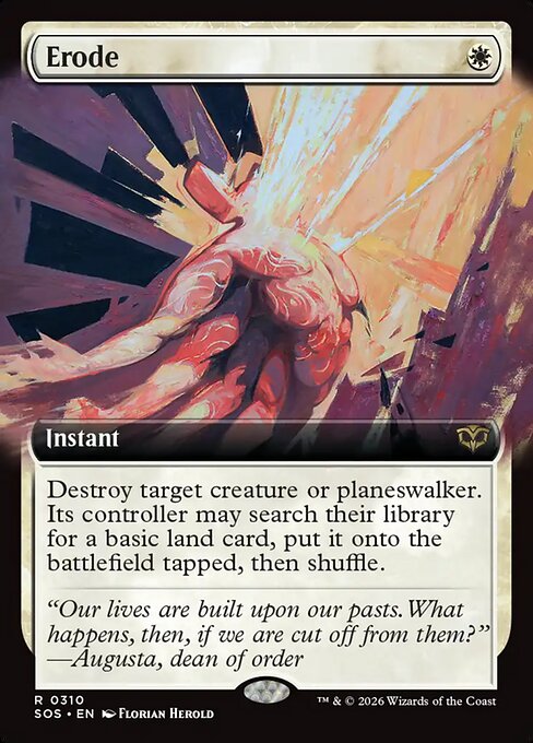 SOS, Erode, (Extended Art), 310, R, Near Mint, Normal, EN