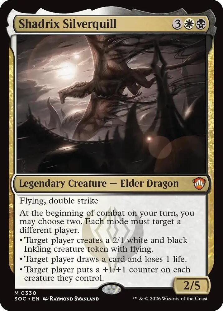 SOC, Shadrix Silverquill, Standard, 330, M, Near Mint, Normal, EN