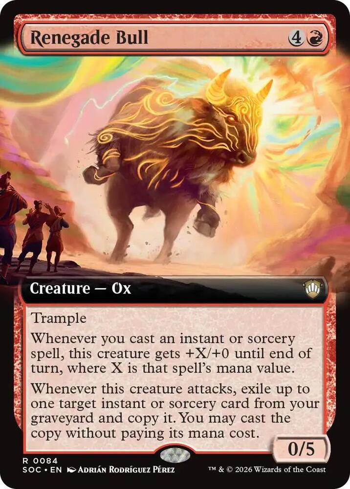 SOC, Renegade Bull, (Extended Art), 84, R, Near Mint, Normal, EN