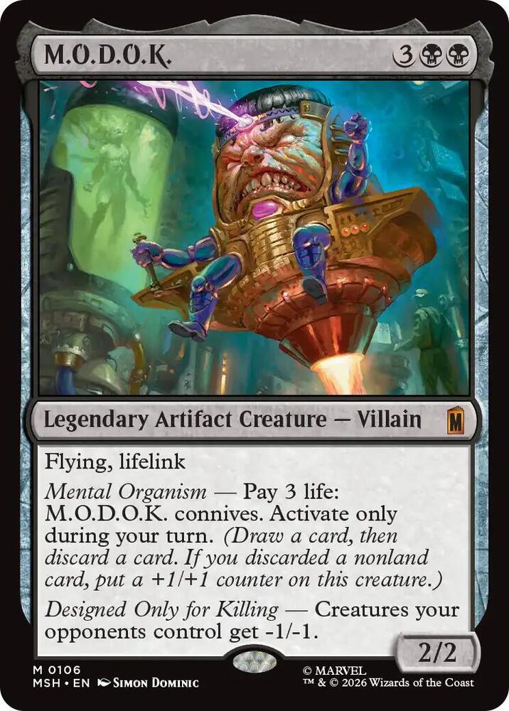 MSH, M.O.D.O.K., Standard, 106, M, Near Mint, Normal, EN