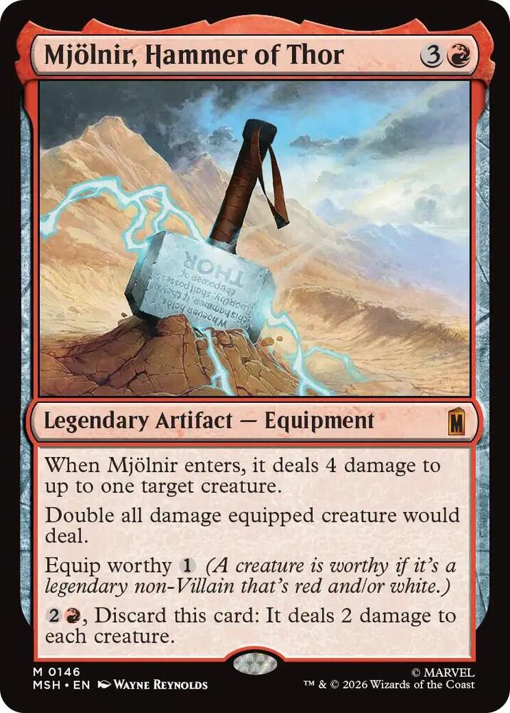 MSH, Mjölnir, Hammer of Thor, Standard, 146, M, Near Mint, Normal, EN