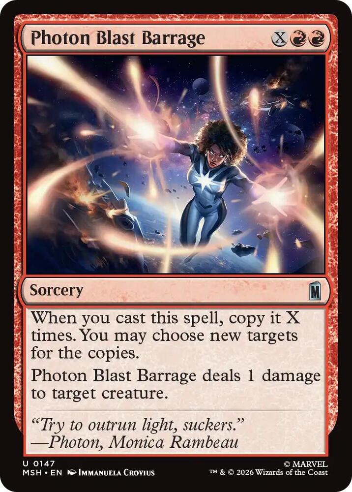 MSH, Photon Blast Barrage, Standard, 147, U, Near Mint, (Foil), EN