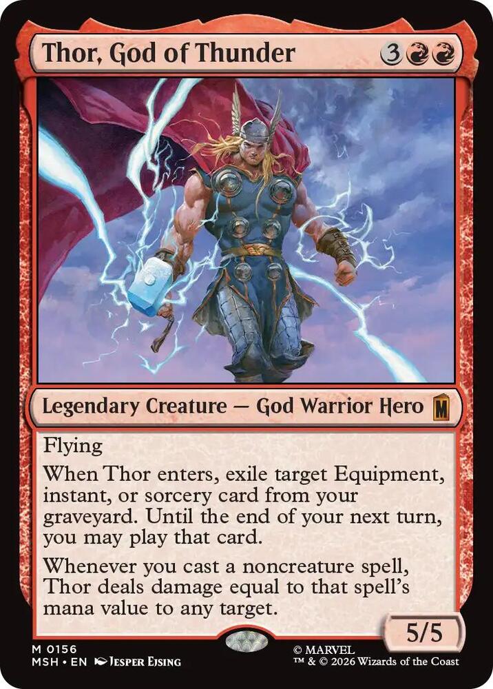 MSH, Thor, God of Thunder, Standard, 156, M, Near Mint, Normal, EN