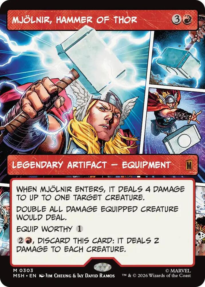 MSH, Mjölnir, Hammer of Thor, (Showcase), 303, M, Near Mint, Normal, EN