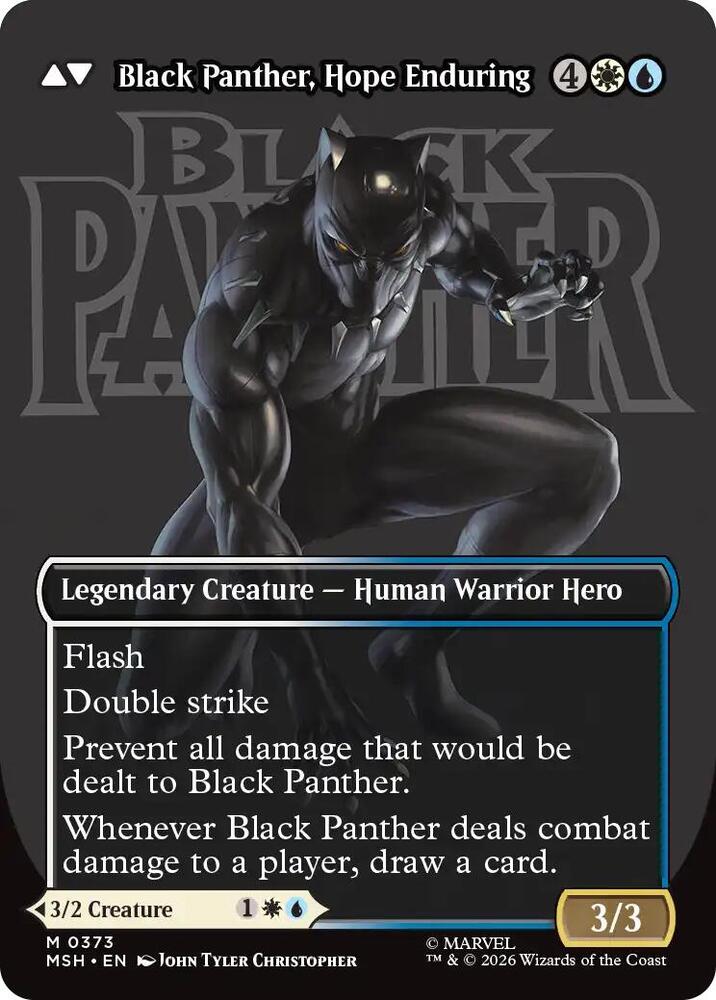MSH, King T'Challa // Black Panther, Hope Enduring, (Borderless), 373, M, Near Mint, Normal, EN