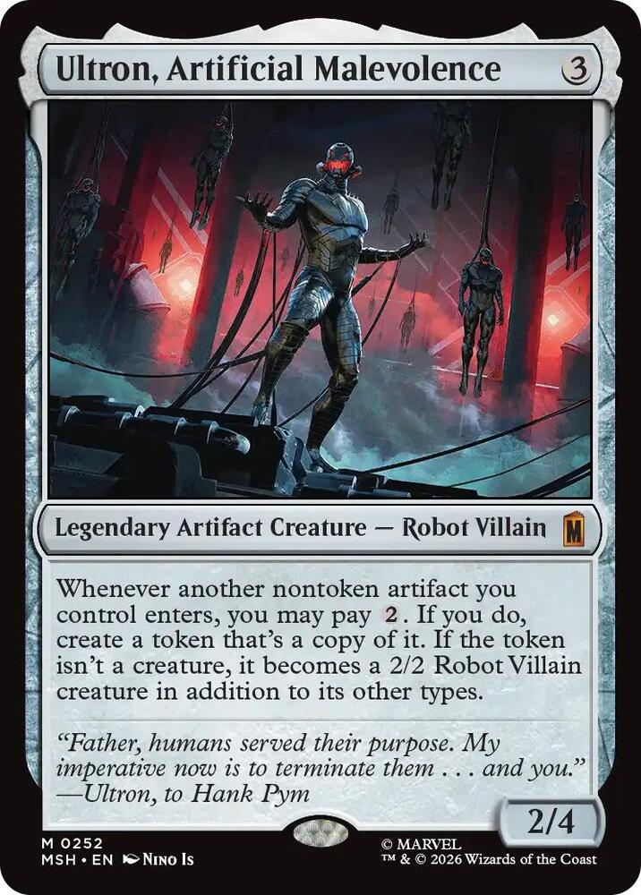 MSH, Ultron, Artificial Malevolence, Standard, 252, M, Near Mint, Normal, EN