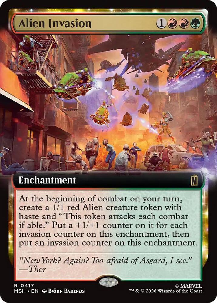 MSH, Alien Invasion, (Extended Art), 417, R, Near Mint, Normal, EN