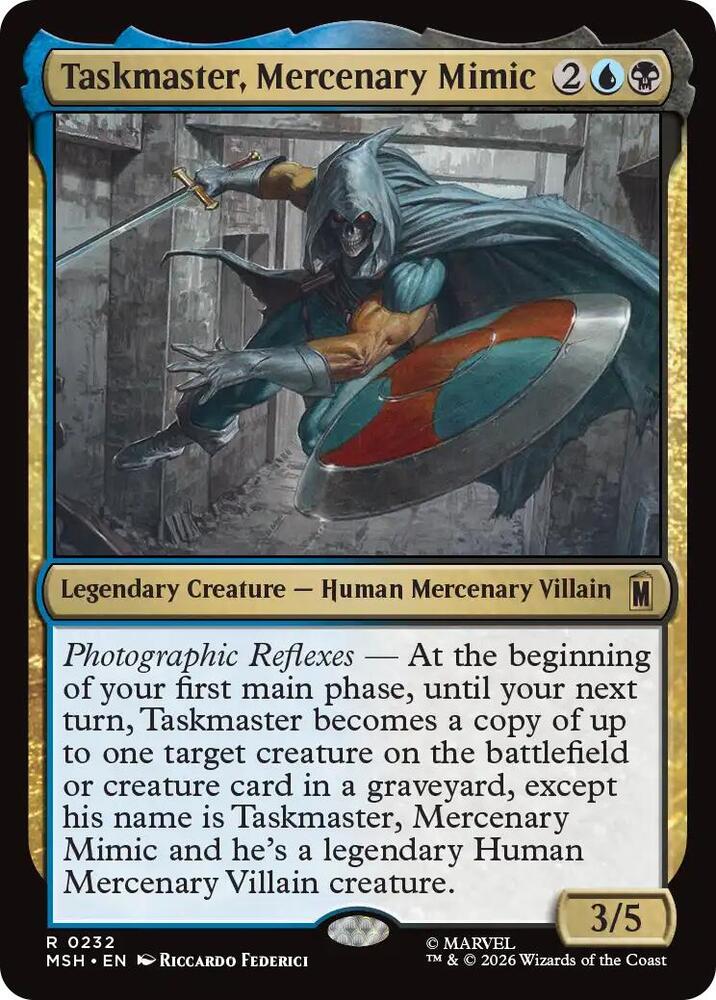 MSH, Taskmaster, Mercenary Mimic, Standard, 232, R, Mint, (Foil), EN