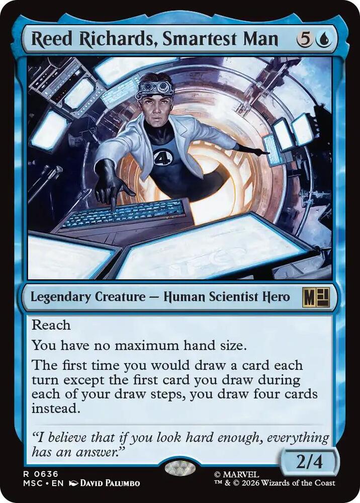 MSC, Reed Richards, Smartest Man, Standard, 636, R, Near Mint, Normal, EN