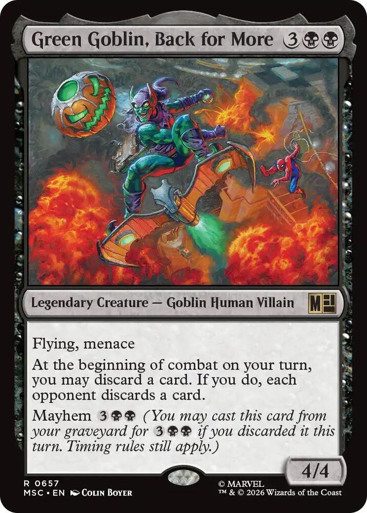 MSC, Green Goblin, Back for More, Standard, 657, R, Near Mint, Normal, EN