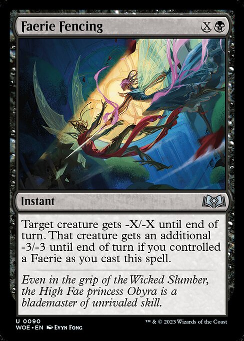 WOE, Faerie Fencing, Standard, 90, U, Near Mint, Normal, EN