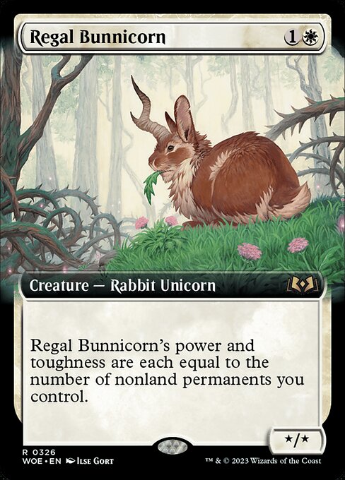 WOE, Regal Bunnicorn, (Extended Art), 326, R, Near Mint, (Foil), EN
