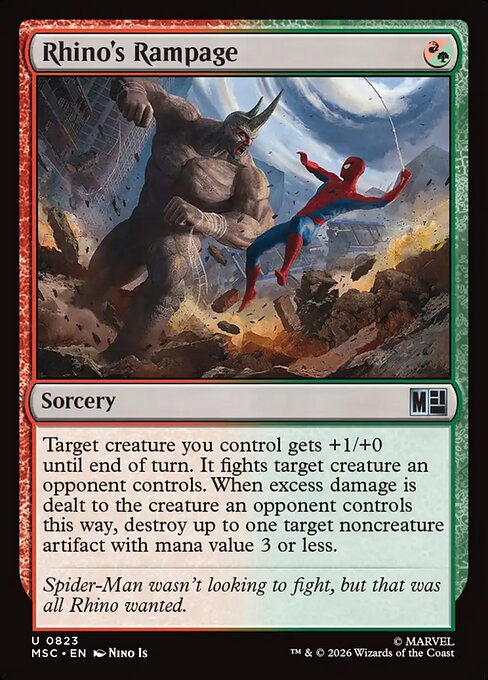 MSC, Rhino's Rampage, Standard, 823, U, Near Mint, Normal, EN