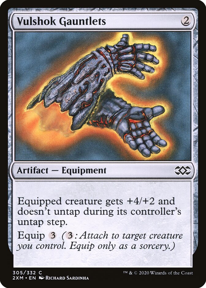 2XM, Vulshok Gauntlets, Standard, 305, C, Near Mint, (Foil), EN