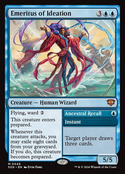SOS, Emeritus of Ideation // Ancestral Recall, Standard, 45, M, Near Mint, (Foil), EN