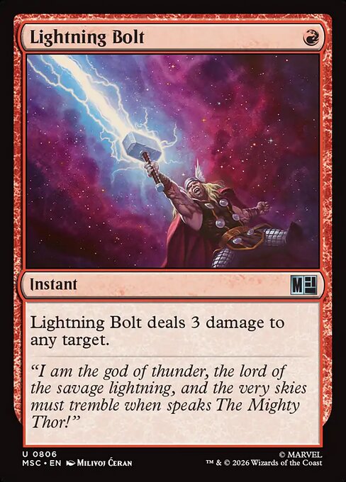 MSC, Lightning Bolt, Standard, 806, U, Near Mint, Normal, EN